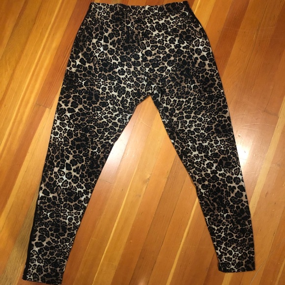 No Comment leopard print leggings with stripes L - Picture 2 of 4